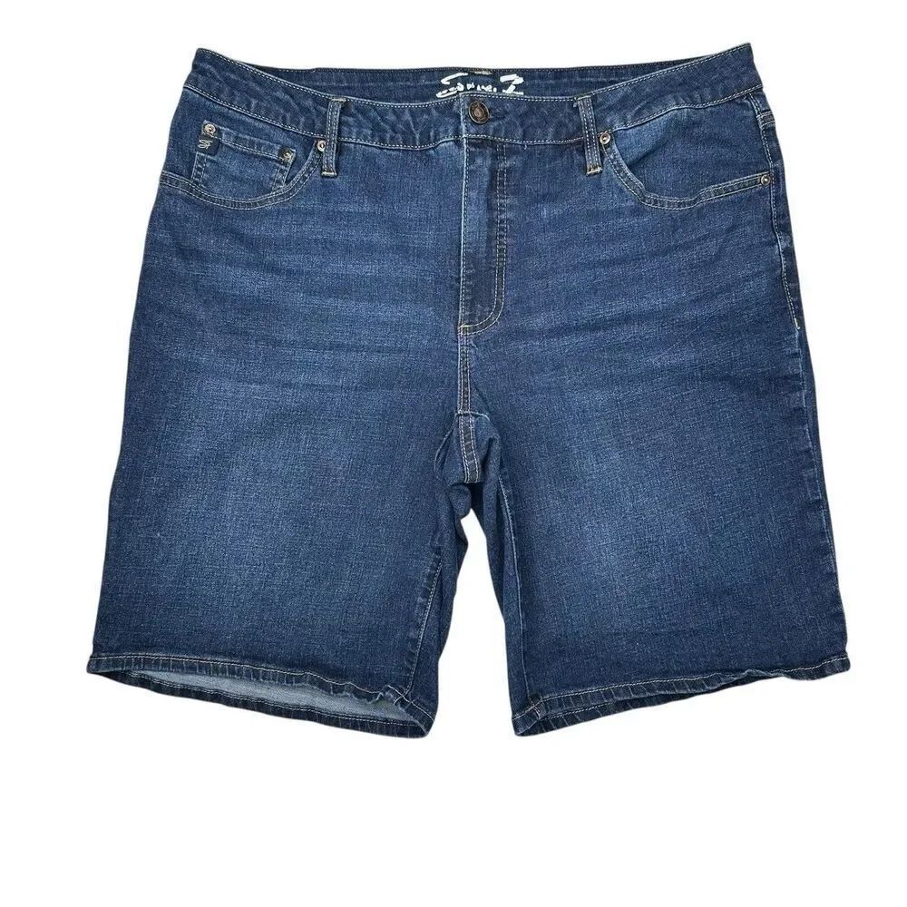Seven 7 For All Mankind Relaxed Bermuda Shorts Mid Rise 11” Inseam Women’s 14